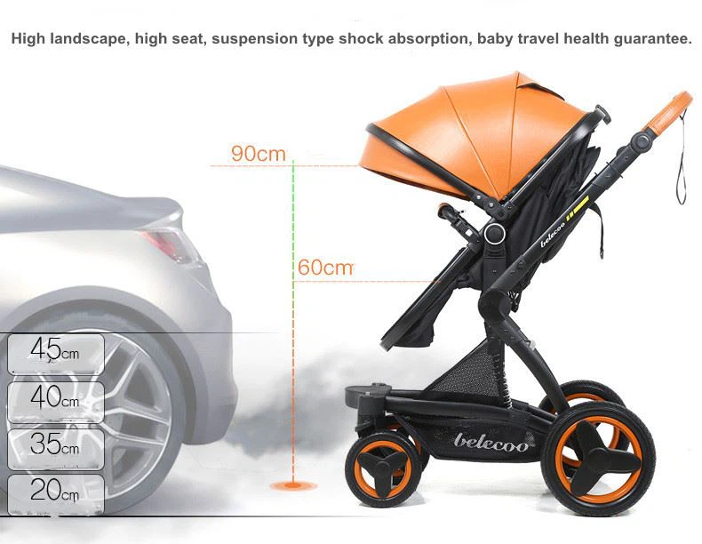 baby stroller 3 in 1 luxury baby pram